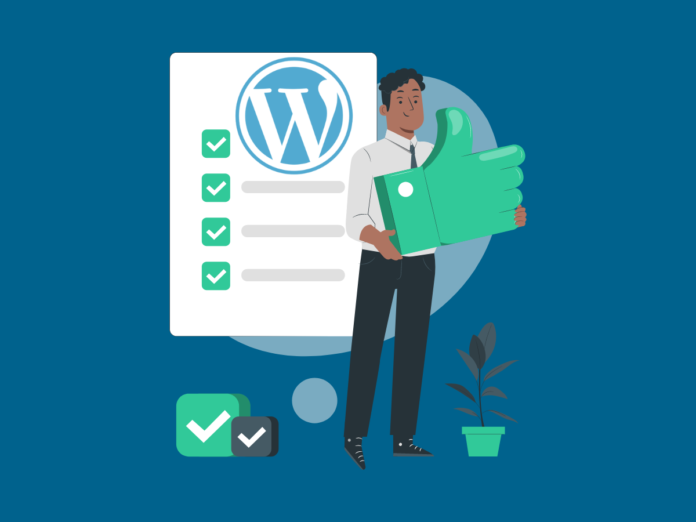 Image of man looking up the beneficial features of WordPress hosting