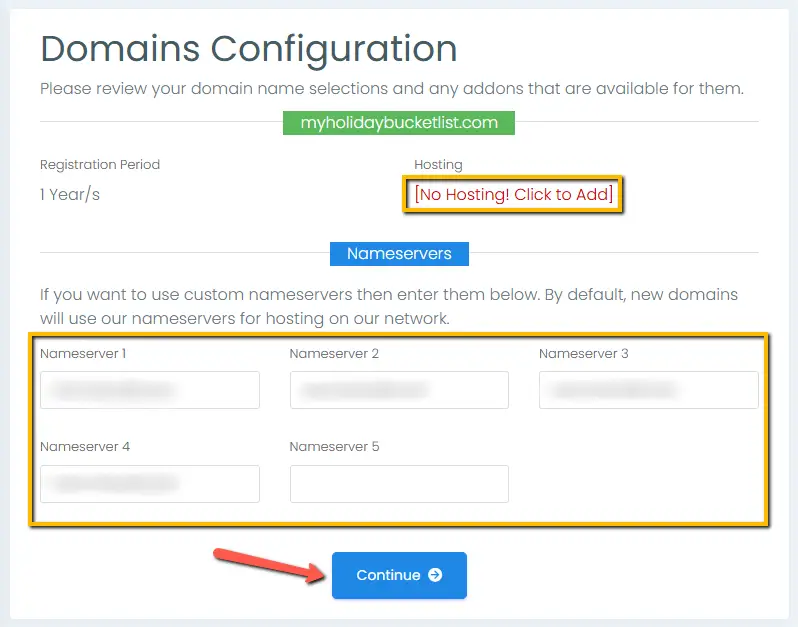 Step 4 - Configure your domain settings