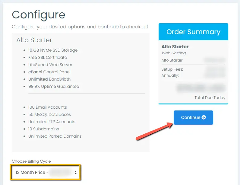 Step 4 - Configure your billing cycle