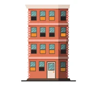 Image of apartment representing shared hosting