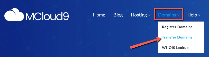 Step 3 - Begin the transfer process with MCloud9