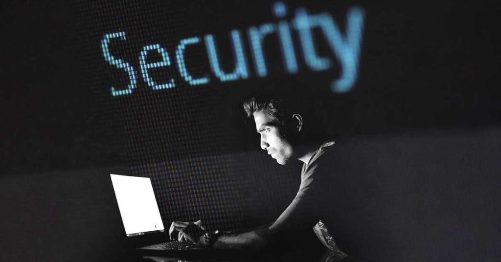 Image of person securing website server