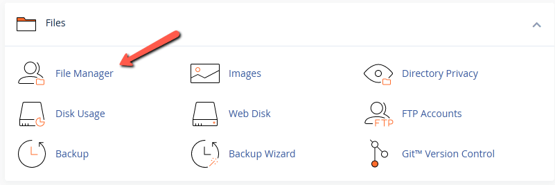 Navigate to the File Manager in cPanel