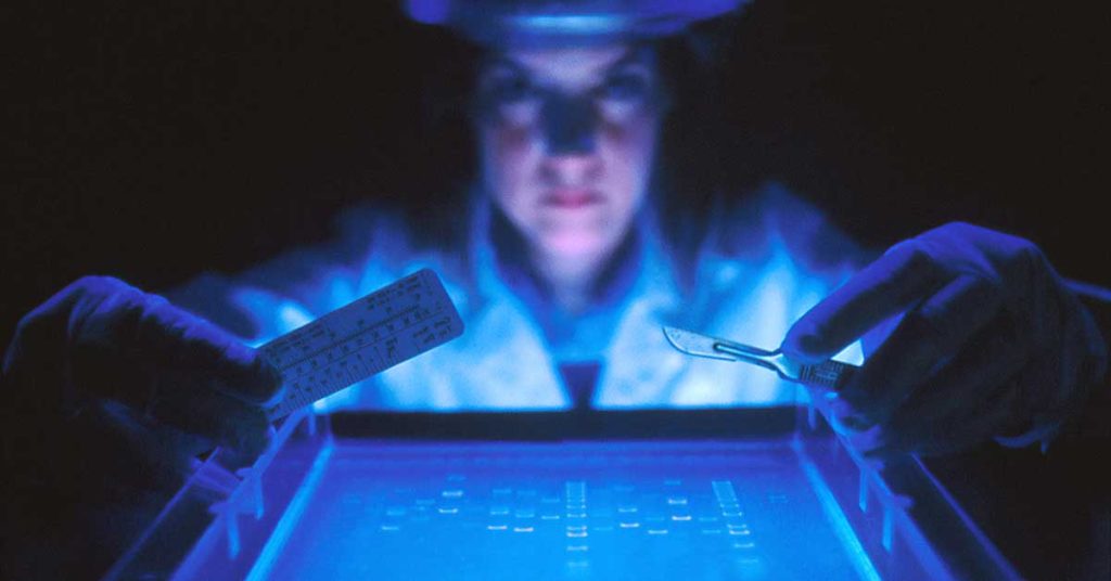 Image of person performing scientific experiment