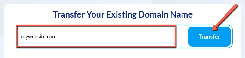 Step 4 - Enter the Domain You Wish To Transfer